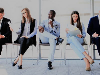 Business people waiting for job interview